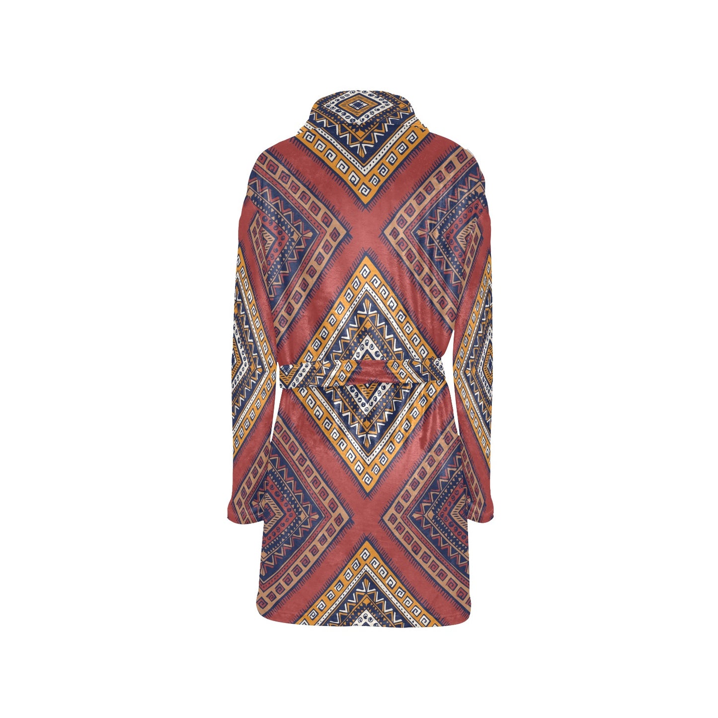 Native Pattern Print Design A06 Women's Fleece Robe