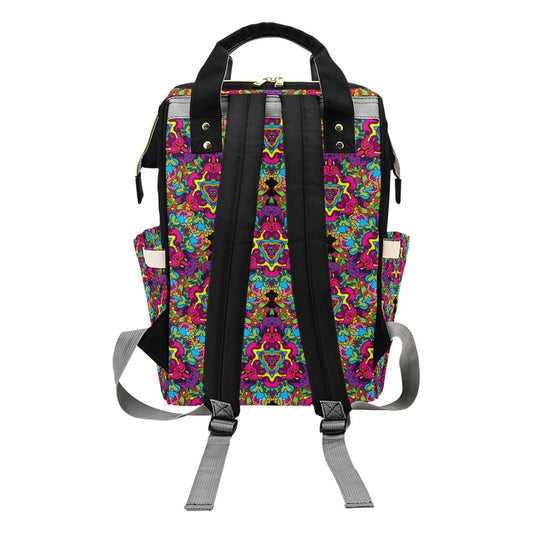 Trippy Print Design LKS303 Diaper Bag Backpack
