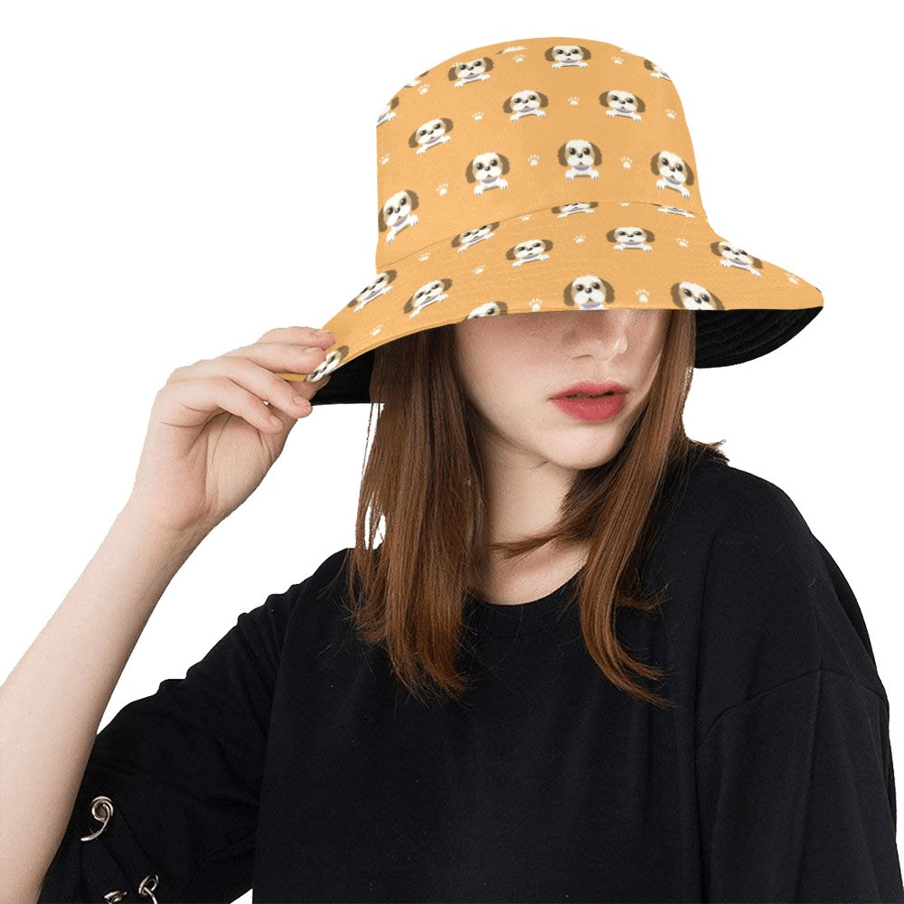 Shih Tzu Print Design LKS303 Unisex Bucket Hat