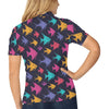 Angelfish Colorful Pattern Print Design 03 Women's Polo Shirt