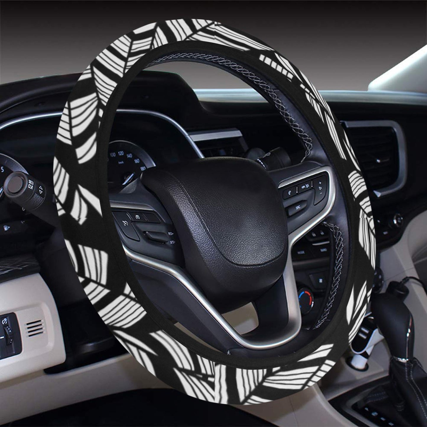 Tribal Pattern Print Design LKS302 Steering Wheel Cover with Elastic Edge