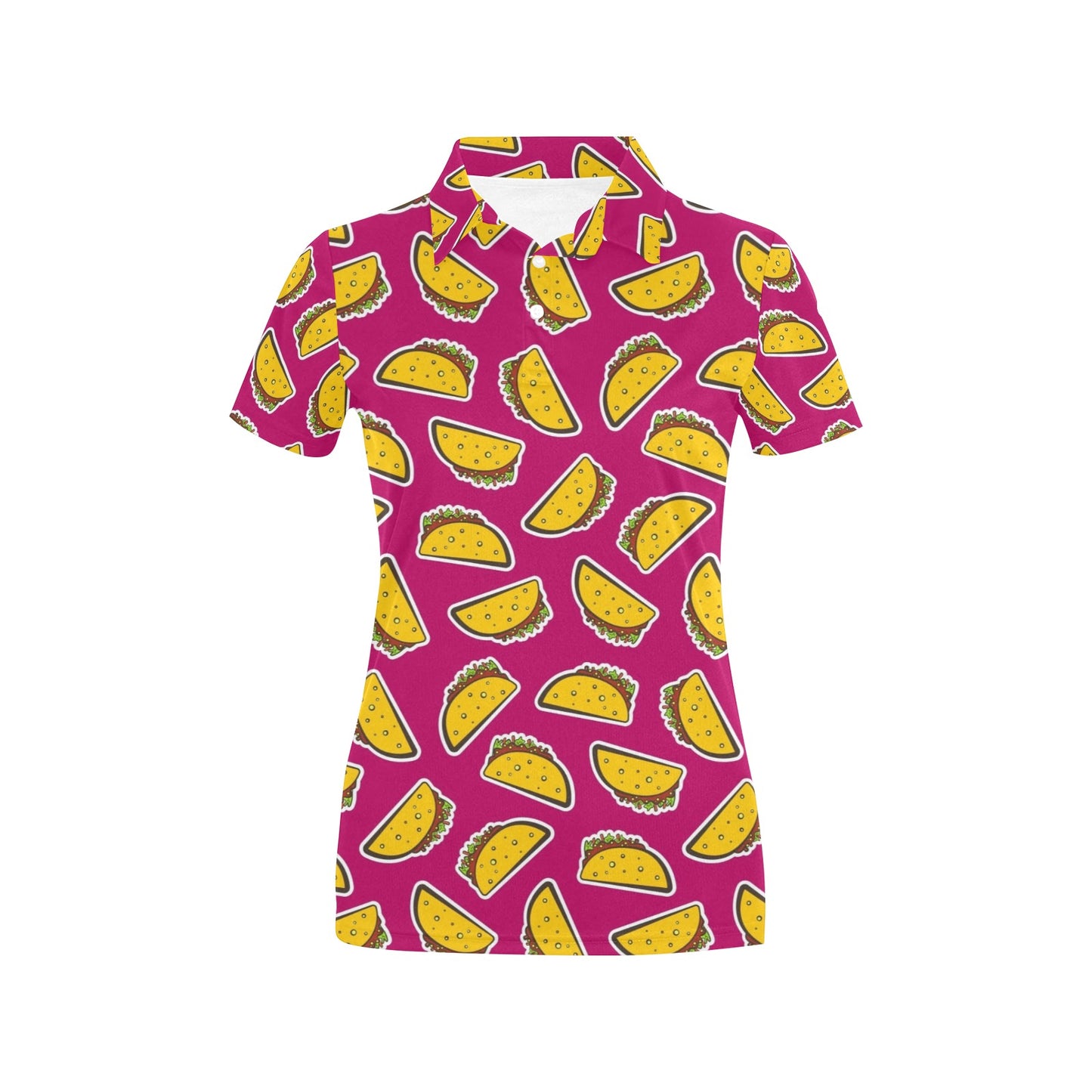 Taco Pattern Print Design TC01 Women's Polo Shirt
