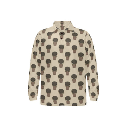 Platypus Pattern Print Design A03 Long Sleeve Polo Shirt For Men's