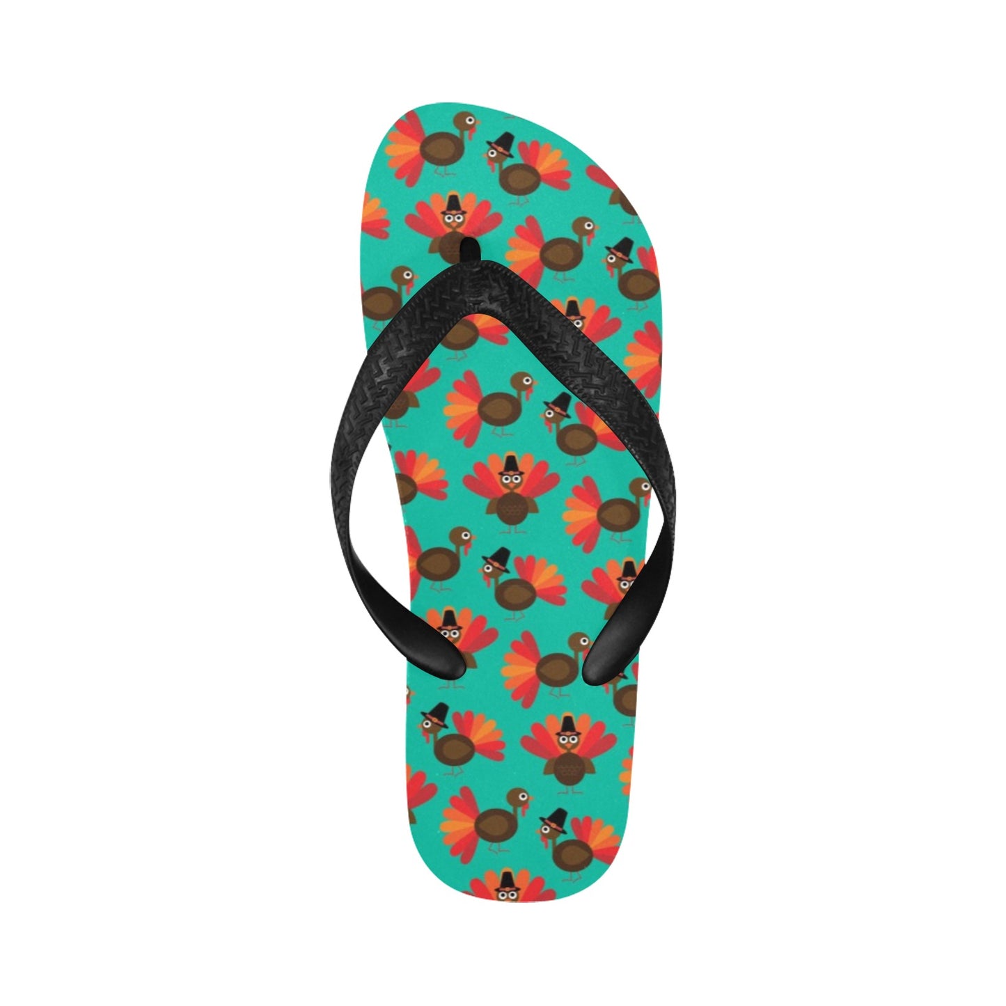 Thanksgiving Print Design LKS307 Flip Flops
