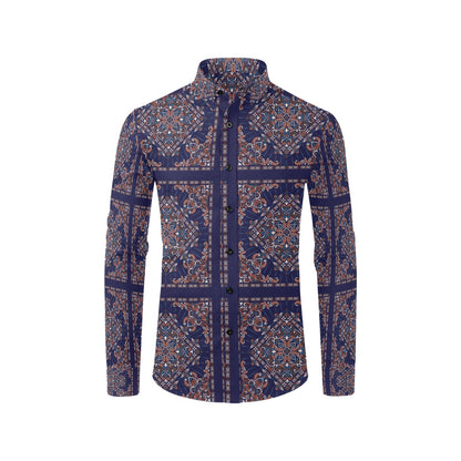 Bandana Print Design LKS3012 Men's Long Sleeve Dress Shirt