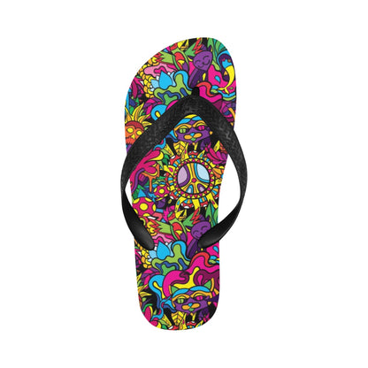 Trippy Print Design LKS304 Flip Flops
