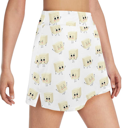 Tofu Print Design LKS301 17" Golf & Pickleball Skort with Pockets