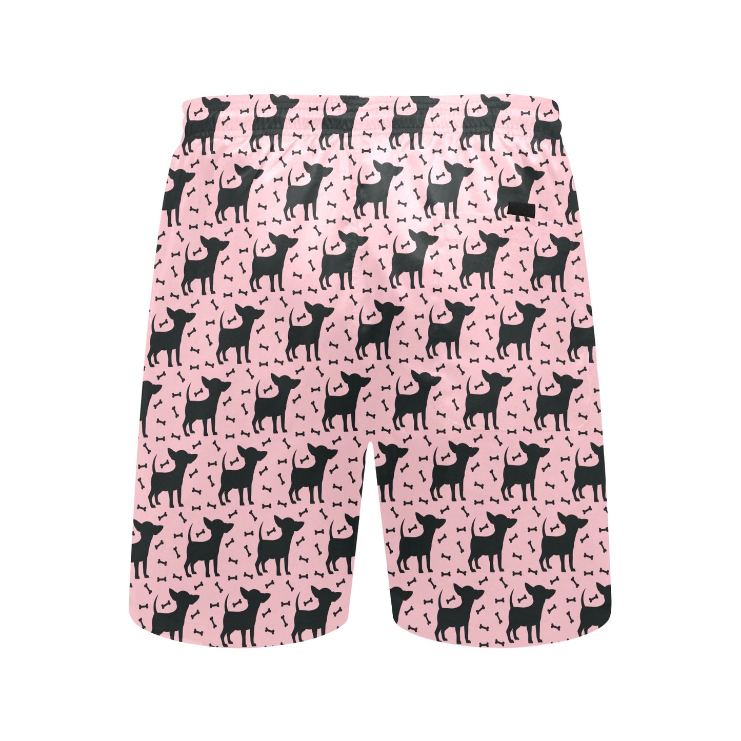 Chihuahua Pink Print Pattern Men's Swim Trunks Beach Shorts