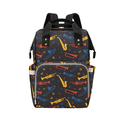 Saxophone Print Design LKS407 Diaper Bag Backpack