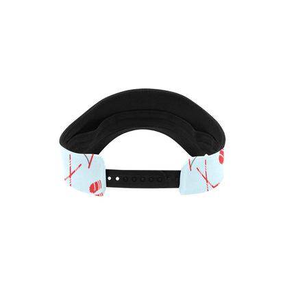 Hockey Red Equipment Print Design LKS305 Unisex Sun Visor