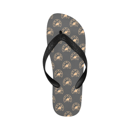 Horseshoe Print Design LKS306 Flip Flops