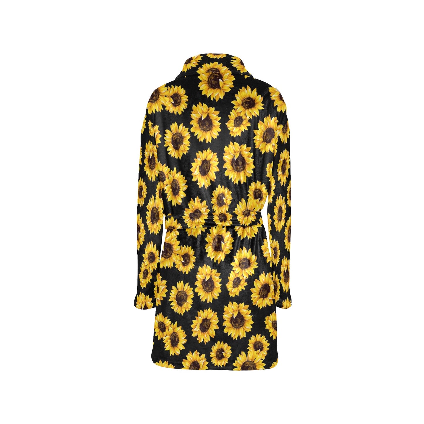 Sunflower Pattern Print Design SF05 Women's Fleece Robe