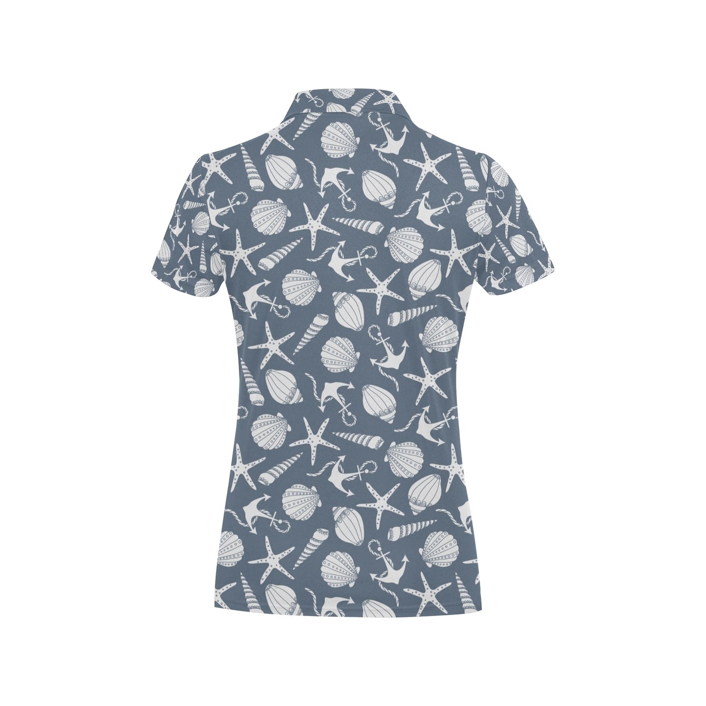 Seashell Print Design LKS306 Women's Polo Shirt