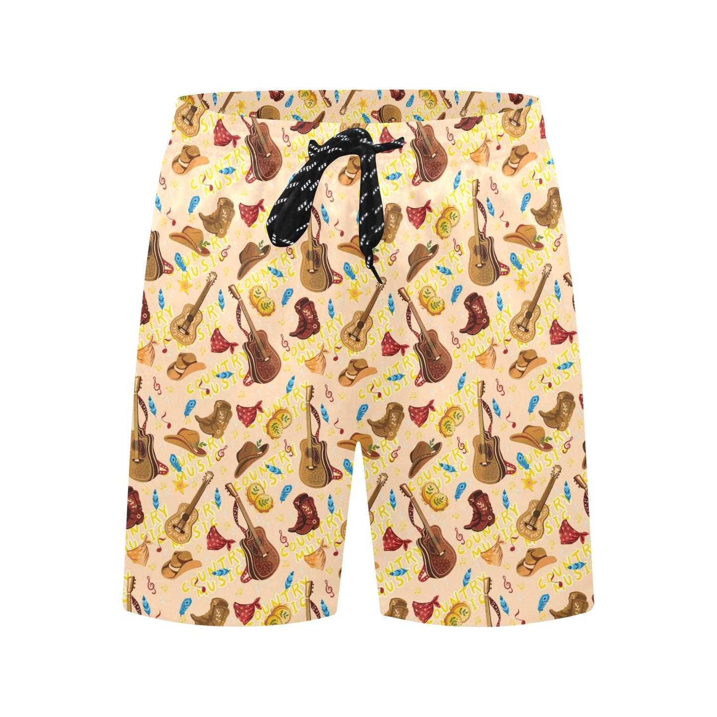 Western Lifestyle Print Design LKS303 Men's Swim Trunks Beach Shorts