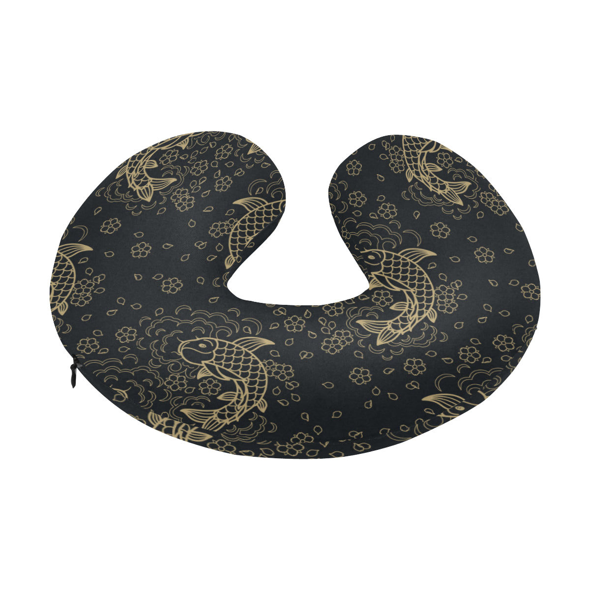 KOI Fish Pattern Print Design 02 U-Shaped Travel Neck Pillow