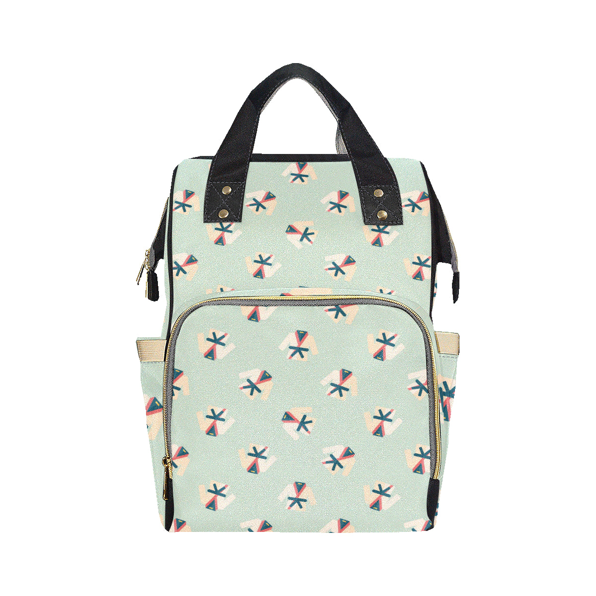 Karate Pattern Print Design 02 Diaper Bag Backpack