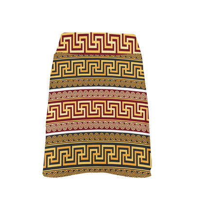 Ancient Greek Pattern Print Design LKS302 17" Golf & Pickleball Skort with Pockets