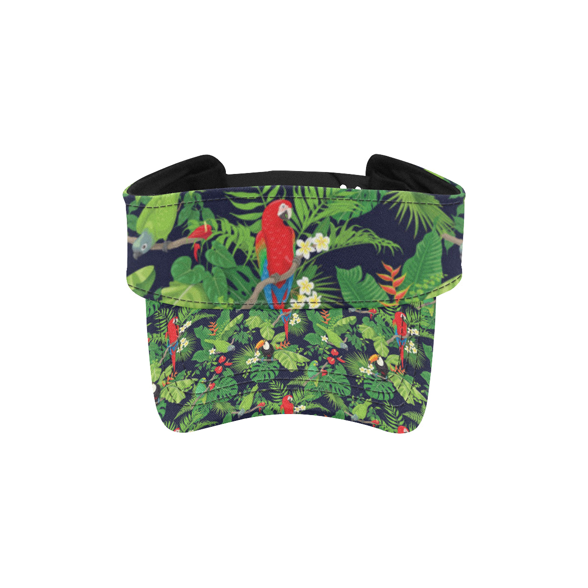 Rainforest Parrot Pattern Print Design A03 Unisex Sun Visor