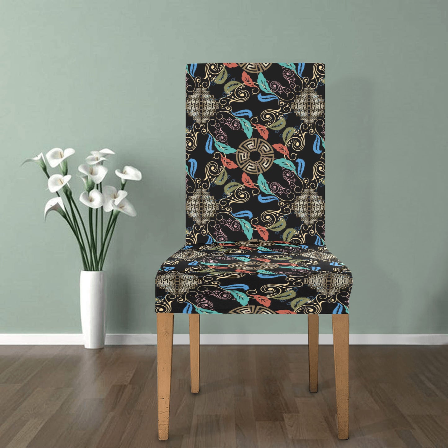 Ancient Greek Print Design LKS308 Dining Chair Slipcover