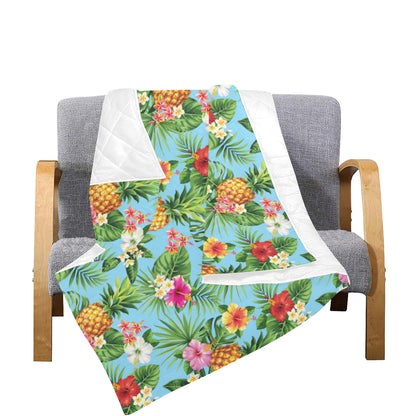 Pineapple Hawaiian flower Tropical Premium Quilt