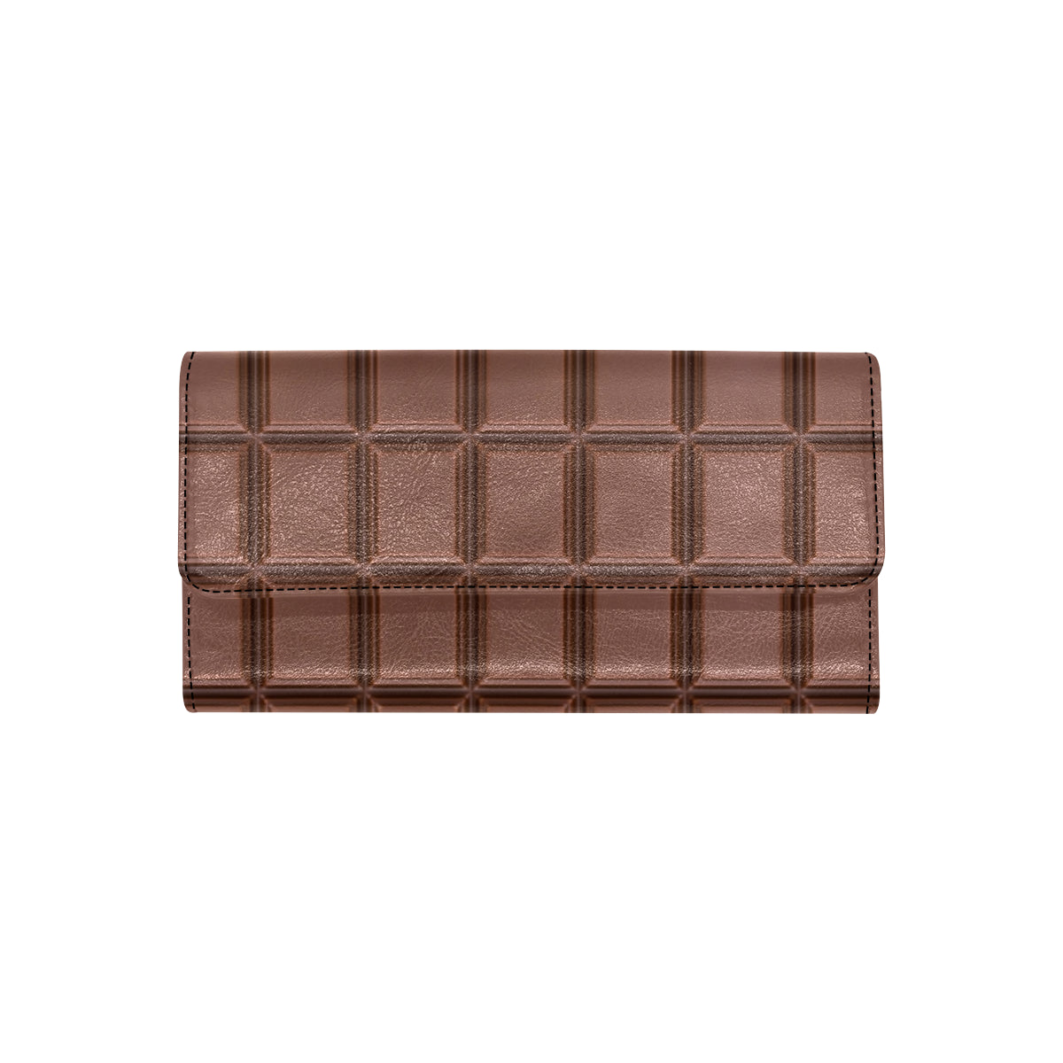 Chocolate Pattern Print Design 03 Women's Trifold Wallet