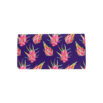 Dragonfruit Pattern Print Design DF02 Women's Trifold Wallet