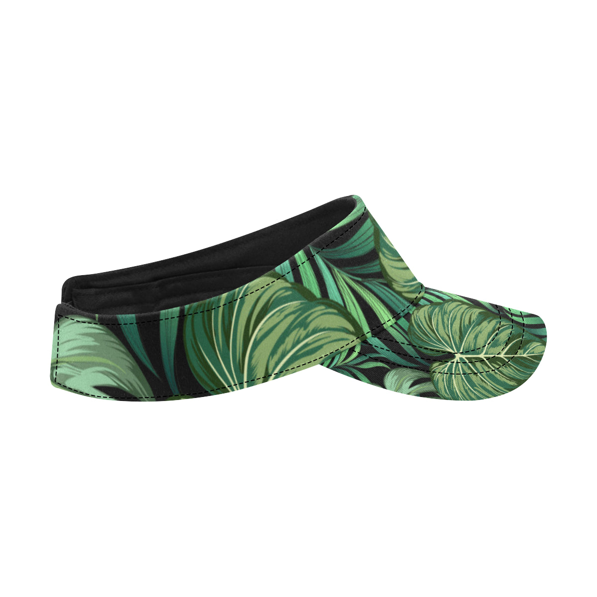 Green Fresh Tropical Palm Leaves Unisex Sun Visor