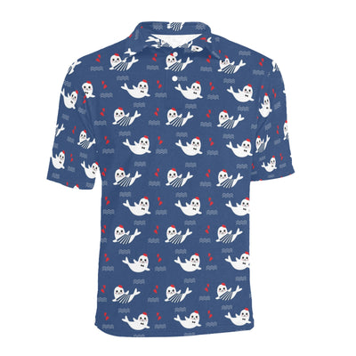 Sea Lion Print Design LKS403 Men Polo Shirt