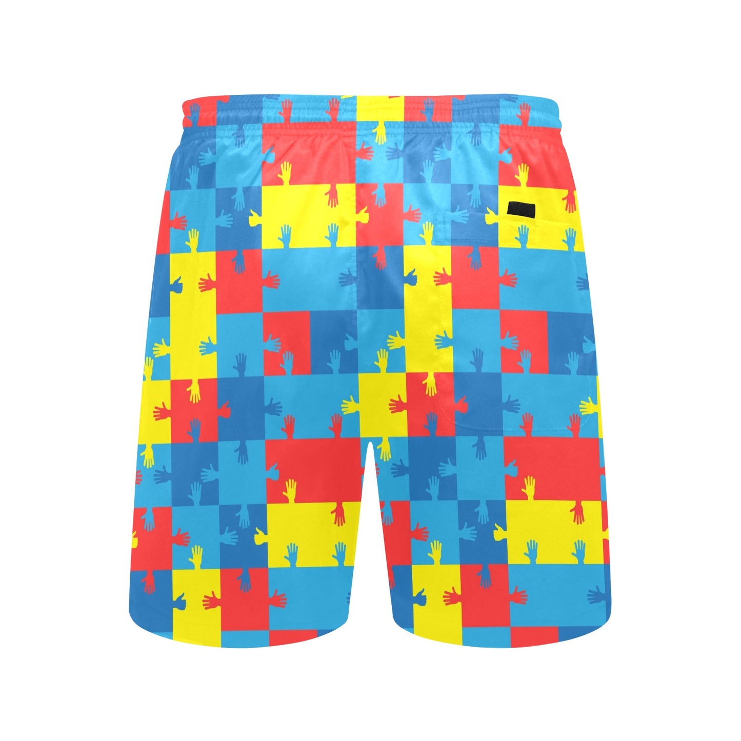 Autism Awareness Design Themed Print Men's Swim Trunks Beach Shorts