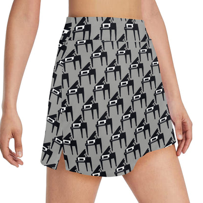 Piano Print Design LKS404 17" Golf & Pickleball Skort with Pockets