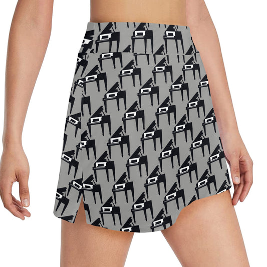 Piano Print Design LKS404 17" Golf & Pickleball Skort with Pockets