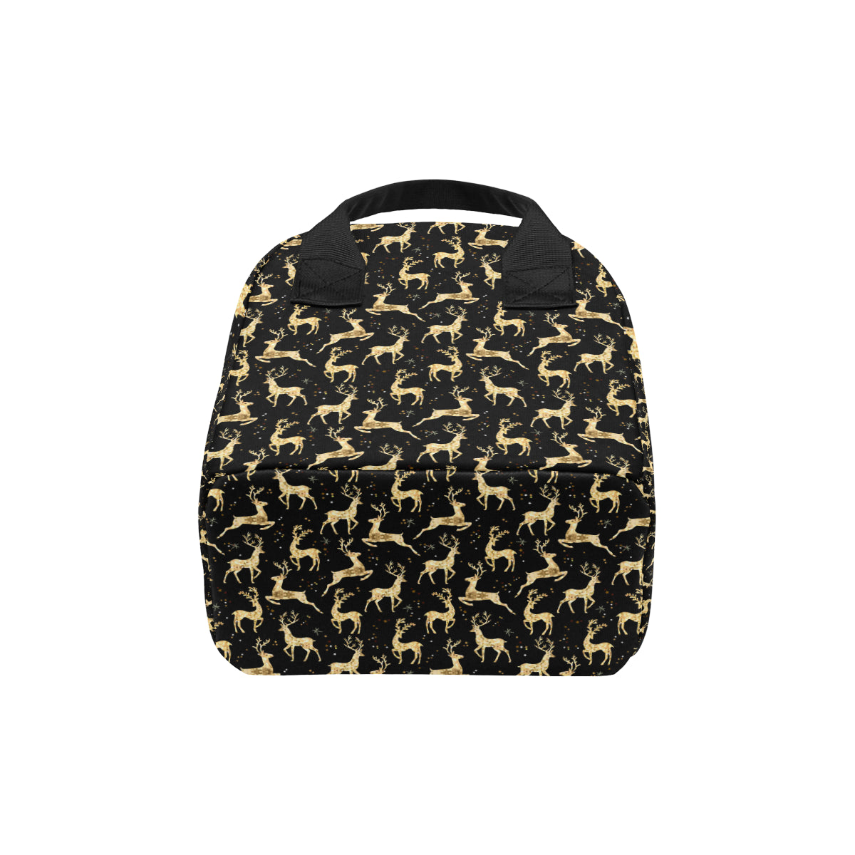 Deer Gold Pattern Insulated Lunch Bag
