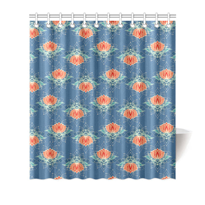 lotus Boho Pattern Print Design LO07 Shower Curtain