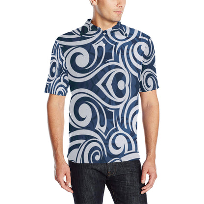 Maori Pattern Print Design 01 Men Polo Shirt