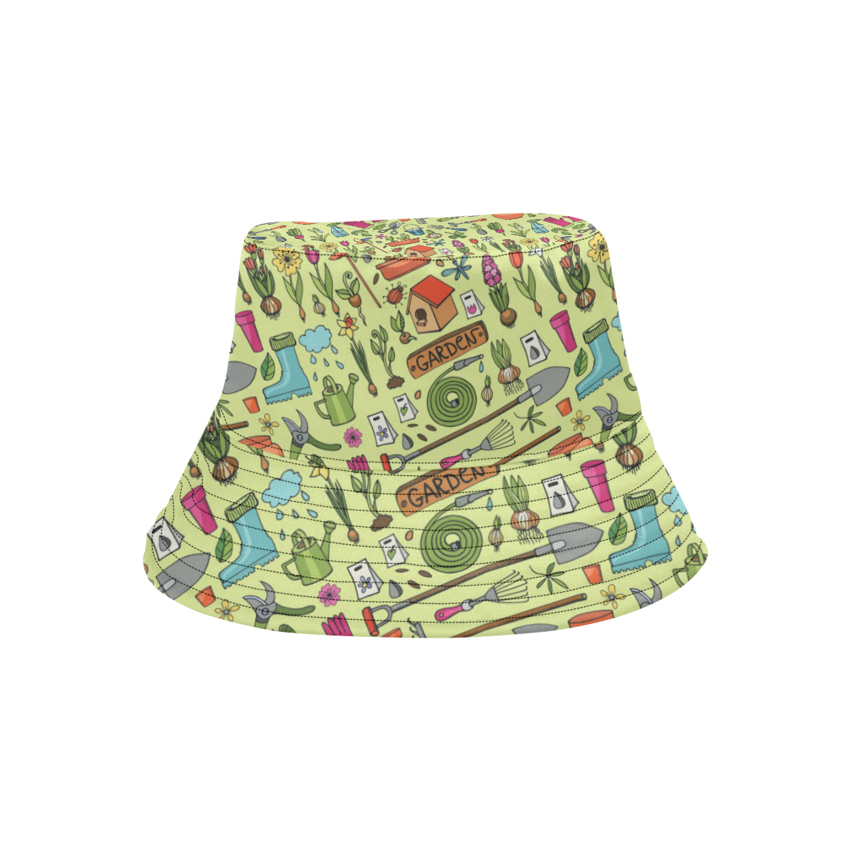 Gardening Pattern Print Design G02 Unisex Bucket Hat