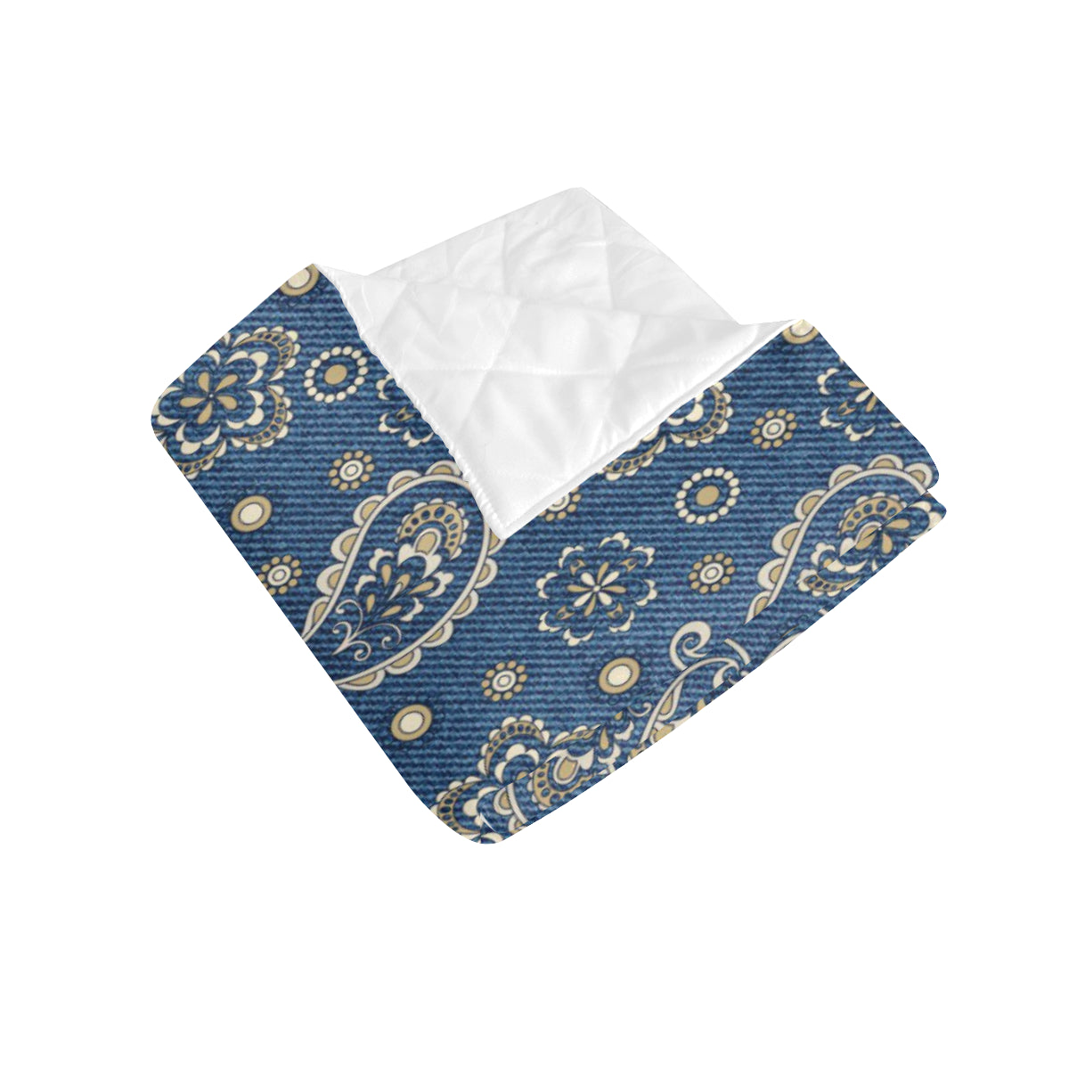 Jean Paisley Pattern Print Design 01 Premium Quilt