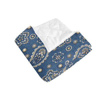 Jean Paisley Pattern Print Design 01 Premium Quilt