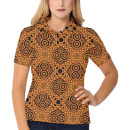 African Pattern Print Design 05 Women's Polo Shirt