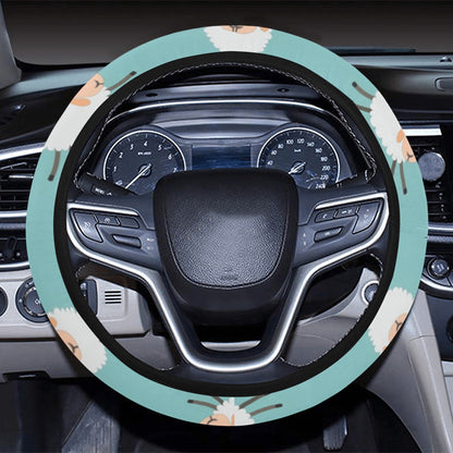 Sheep Print Design LKS406 Steering Wheel Cover with Elastic Edge