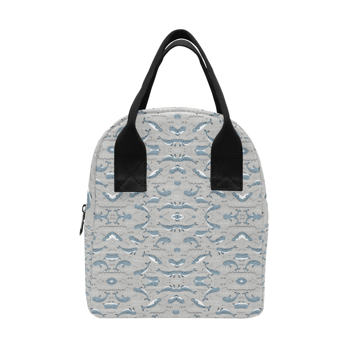 Narwhal Pattern Print Insulated Lunch Bag