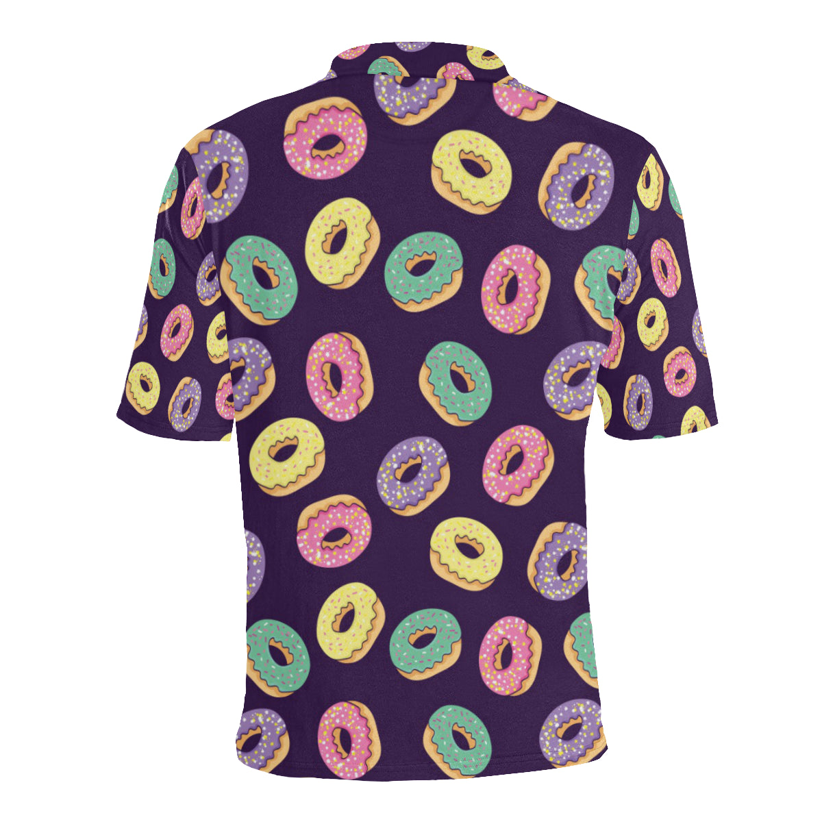 Donut Pattern Print Design DN08 Men Polo Shirt