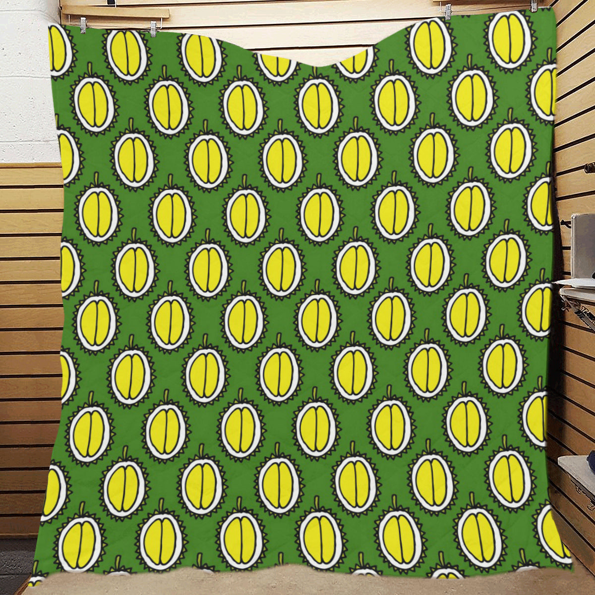 Durian Pattern Print Design DR01 Premium Quilt