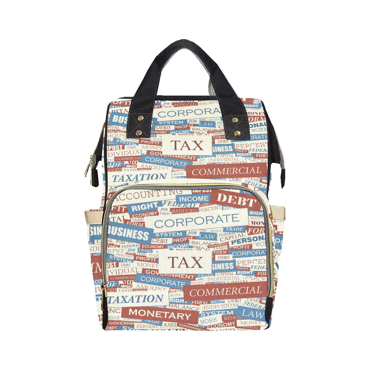 Accounting Financial Pattern Print Design 01 Diaper Bag Backpack