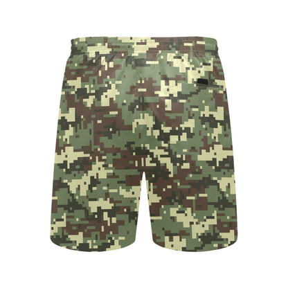 ACU Digital Army Camouflage Men's Swim Trunks Beach Shorts