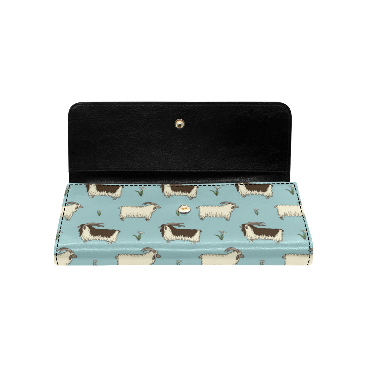 Goat Pattern Print Design 02 Women's Trifold Wallet