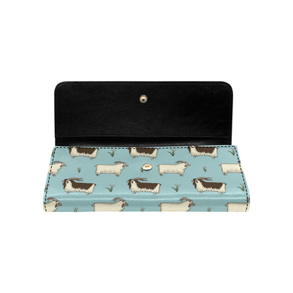 Goat Pattern Print Design 02 Women's Trifold Wallet