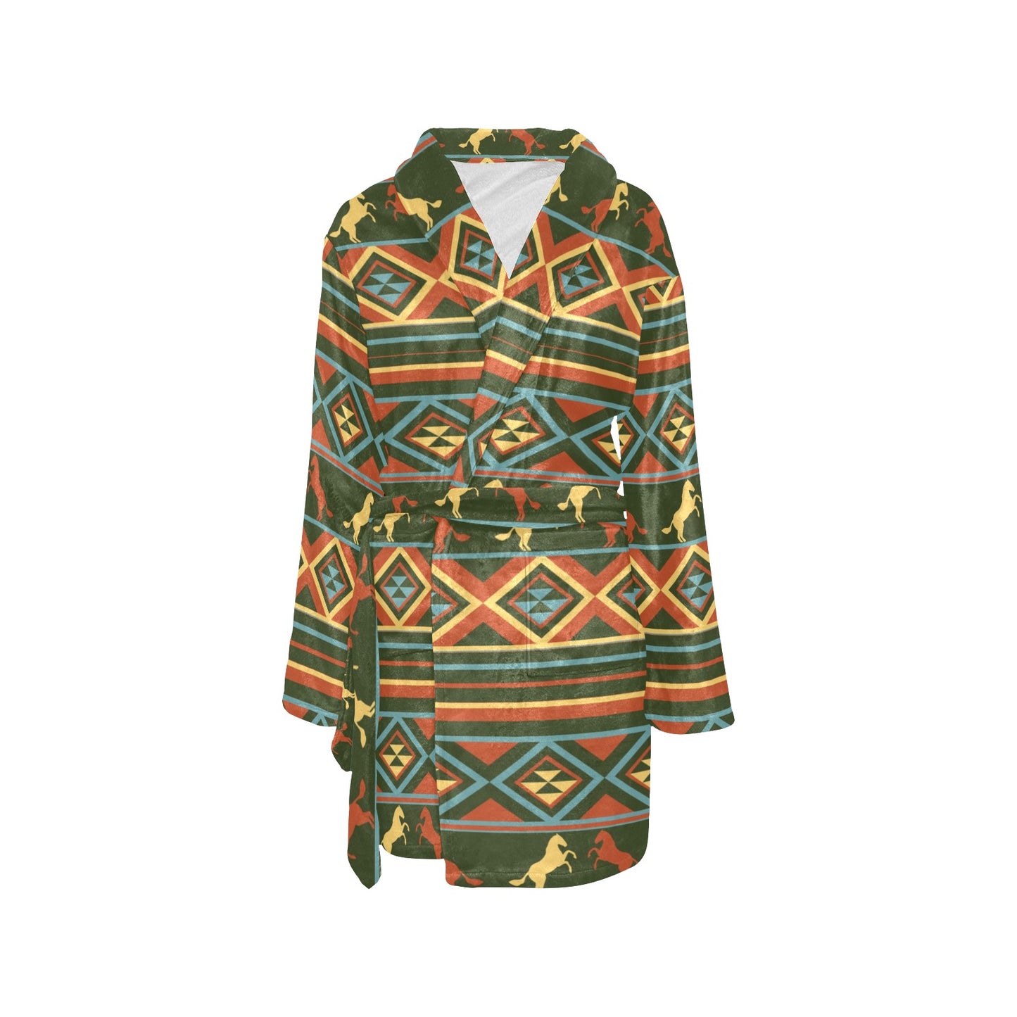 Horse Western Pattern Women's Fleece Robe