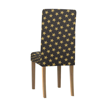 Star Gold Print Design LKS302 Dining Chair Slipcover