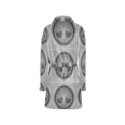 Celtic Tree of life Print Women's Fleece Robe