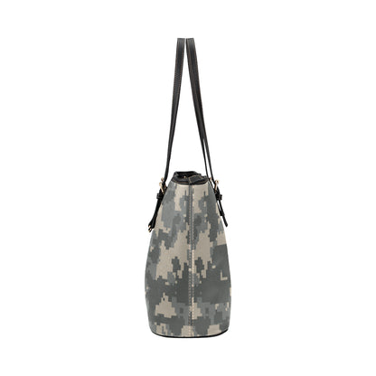 ACU Digital Camouflage Leather Tote Bag